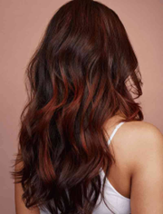 Rose Berry Balayage For Dark Hair
